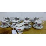 A Paragon Tree of Kashmir patterned china tea wares to include eight cups, eight saucers and a