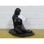 A patinated resin figure of Joanna, 25cm high