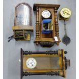 A large lot of clock parts and cases, etc