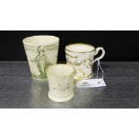 A Royal Doulton Great War commemorative Victory and Peace beaker, together with two 19th century