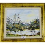 William Ferguson "The Mill Cool, Horsham, Sussex" Oil-on-board, signed, in a gilt wood frame, 29 x