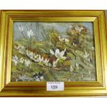 William Ferguson Magnolias Oil-on-board, in a glazed gilt wood frame, 20 x 15cm