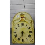A painted longcase clock dial