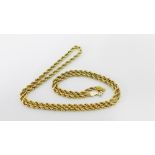 A 9ct gold rope twist necklace