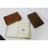 Three Tartan ware books to include 'Marmion', 'Lady of the Lake' and 'Bridal or Triermain, (3) (