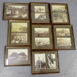 A collection of fourteen framed Albumen photographs of topographical views of Great Britain to