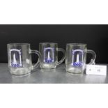 A collection of three Masonic drinking glasses (3)