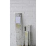 A marble fireplace (dismantled), 130 x 130cm