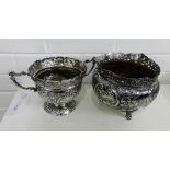 A Walker & Hall twin handled Diamond Jubilee silver plated trophy, together with a Bank Head golf