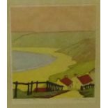 R.G. Howey 'Brunswick' Coloured wood block, signed in pencil No. 39/100, 13 x 15cm