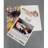 Three vintage calendar's to include Marlborough and Pirelli, (3)