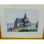 E.J. Mears 'St. Monans, Fife' Watercolour, signed bottom right, dated '89, in a glazed frame, 55 x