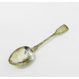 Scottish Provincial crested silver fiddle pattern teaspoons, bearing makers marks for Joseph Pozzi