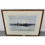 Limited edition artists signed proof, Peter Scott print 'White Fronted Geese at Dawn', pencil
