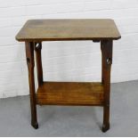 An oak Arts & Craft side table, 76 x 62cm