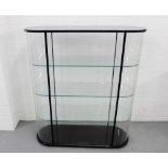 A glass display cabinet, 136 x 118cm