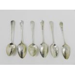 A set of six 19th century Old English pattern teaspoons, (6)