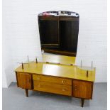 A retro teak dressing table, 150 x 134cm