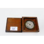 A mahogany cased compass, inscribed Spender & Co No.66 Wapping