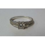 A 'D' colour internally flawless certificated diamond single stone ring mounted in platinum, the