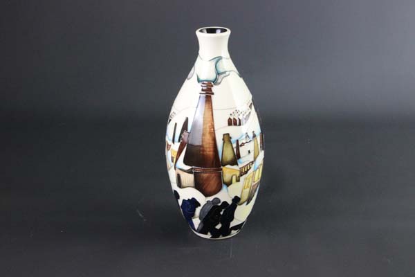 Paul Hilditch for Moorcroft Pottery, a Moorcroft collectors club vase,, decorated in 'chimneys in - Image 2 of 3