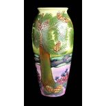 Rachel Bishop for Moorcroft Pottery, a large Furzey Hill pattern vase, part of the New Forest series