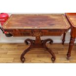 A good Regency brass inlaid rosewood games table, c1810, the rectangular canted corner top with wide