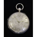 A Victorian silver pocket watch, the movement signed James Sparke, Batesdale and numbered 1644,