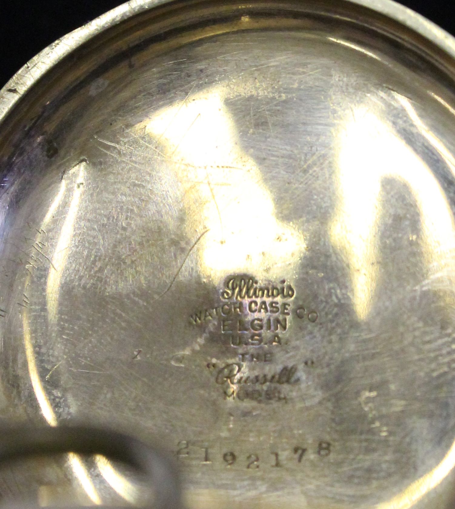 Tho's Russel & Son Tempus Fugit heavy gold filled pocket watch, case stamped 'Illinois Watch Case Co - Image 2 of 3