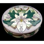 A Chinese cloissone miniature vase, decorated with chrysanthemum flowers; and a powder bowl and