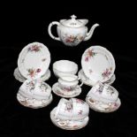 A Royal Crown Derby part tea service, of posie pattern, Rd No.839832, comprises teapot and cover,