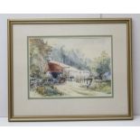 John Markham - Boat Yard, Weybridge, watercolour, signed in pencil, titled verso and dated 1994,