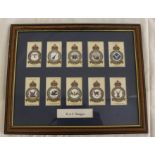 Royal Air Force Interest - John Plater & Sons, framed part set of ten cards