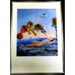 Salvador Dali - Dream caused by the flight of a bee around a pomegranate, lithograph in colours,