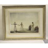 William Russell Flint - Castanets printed in colours - signed in pencil, 55 x 40 cm