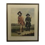 Golfing Interest - J.Chamberlain, Golfer and Caddy, Blackheath Golf Club, mezzotint in colours,