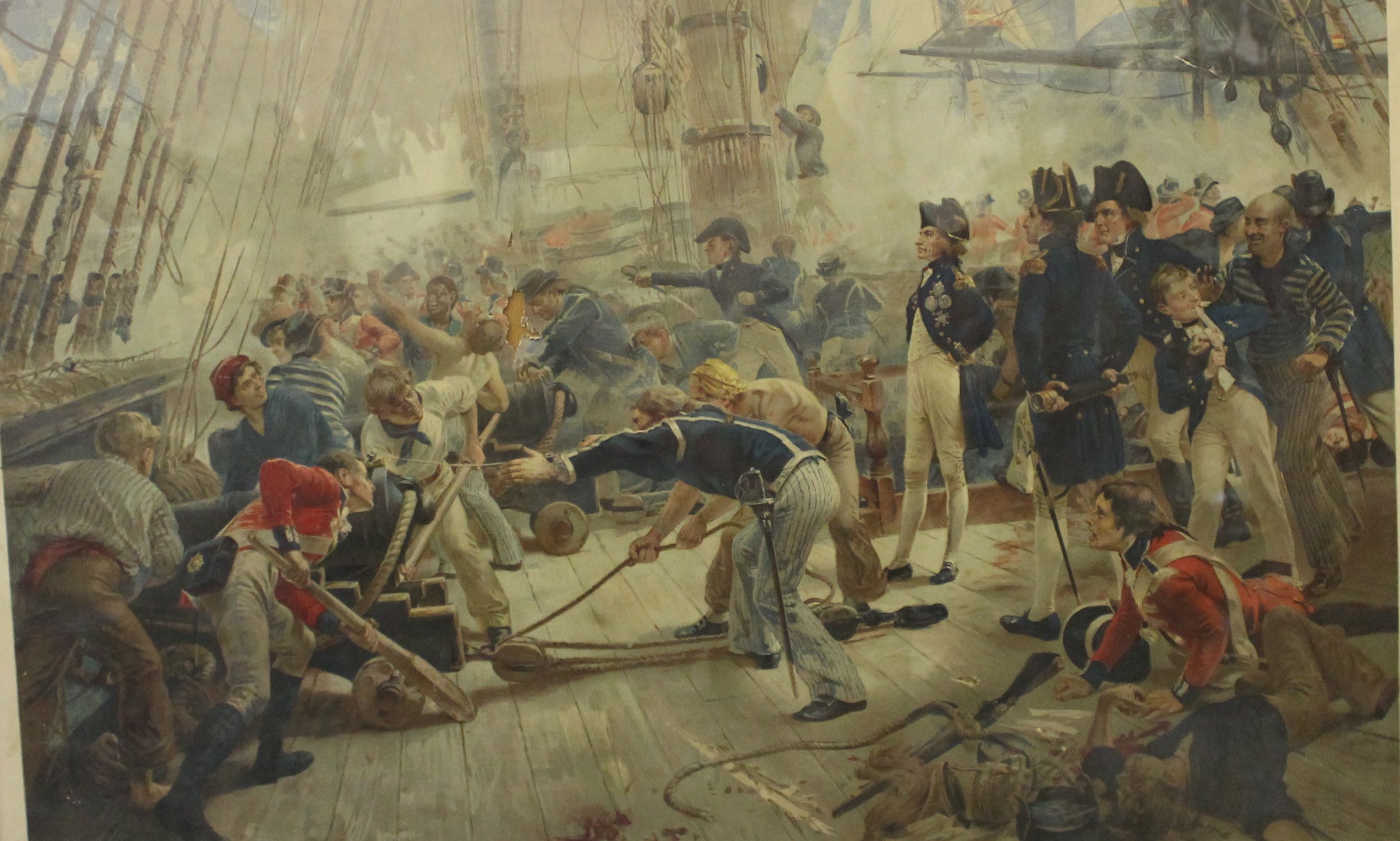 Horatio Nelson Interest - The Hero Of Trafalgar, print in colours, framed supplement to Holly - Image 2 of 7