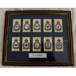 Royal Air Force Interest - John Plater & Sons, framed part set of ten cards