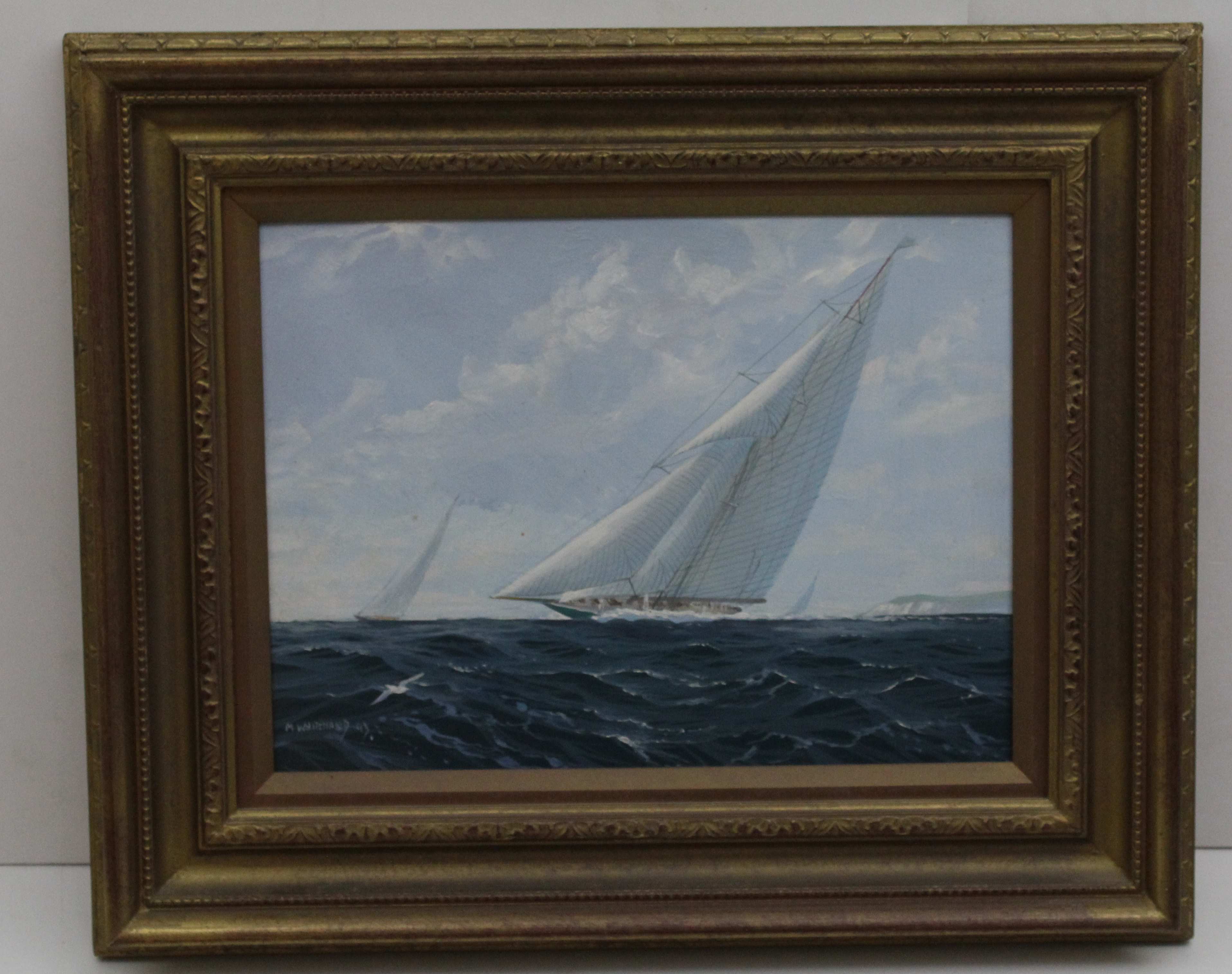 Michael J Whitehand (1941) - Brittania of the Isle of Wight; and Shamrock V off the Isle of Wight, - Image 3 of 9