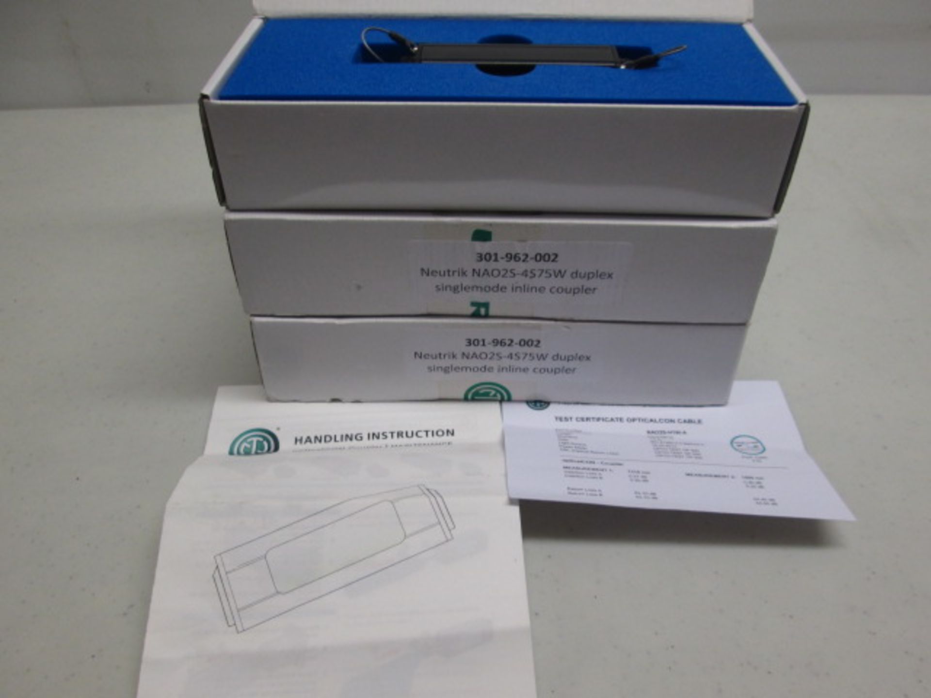 3 x Neutrik Opticalcon Advanced Duo, NAO2S-H1W-A Coupler, Singlemode. In Boxes/As New. - Image 2 of 3