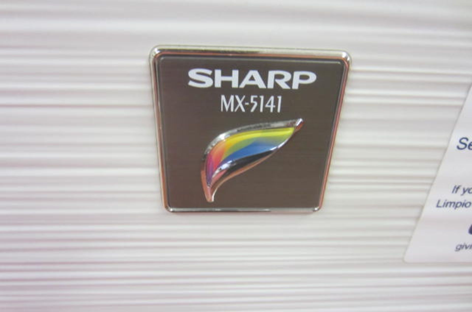 Sharp Digital Colour Copier/Printer/Scanner with Document Feeder, Model MX5141N, Serial Number - Image 7 of 9