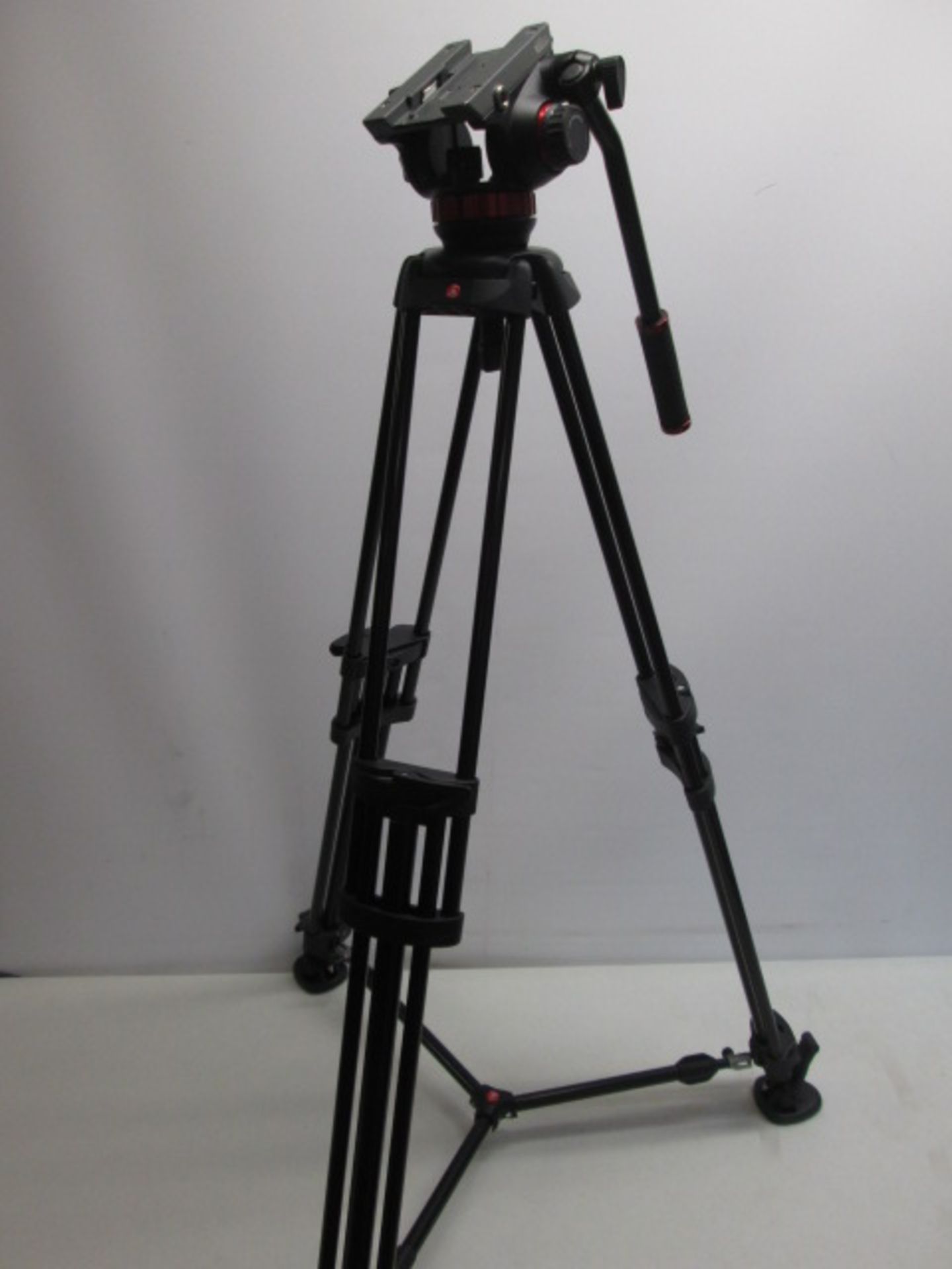 Manfrotto, Model 546B, Fully Adjustable, Professional Camera Tripod with Bridging Technology & Fluid