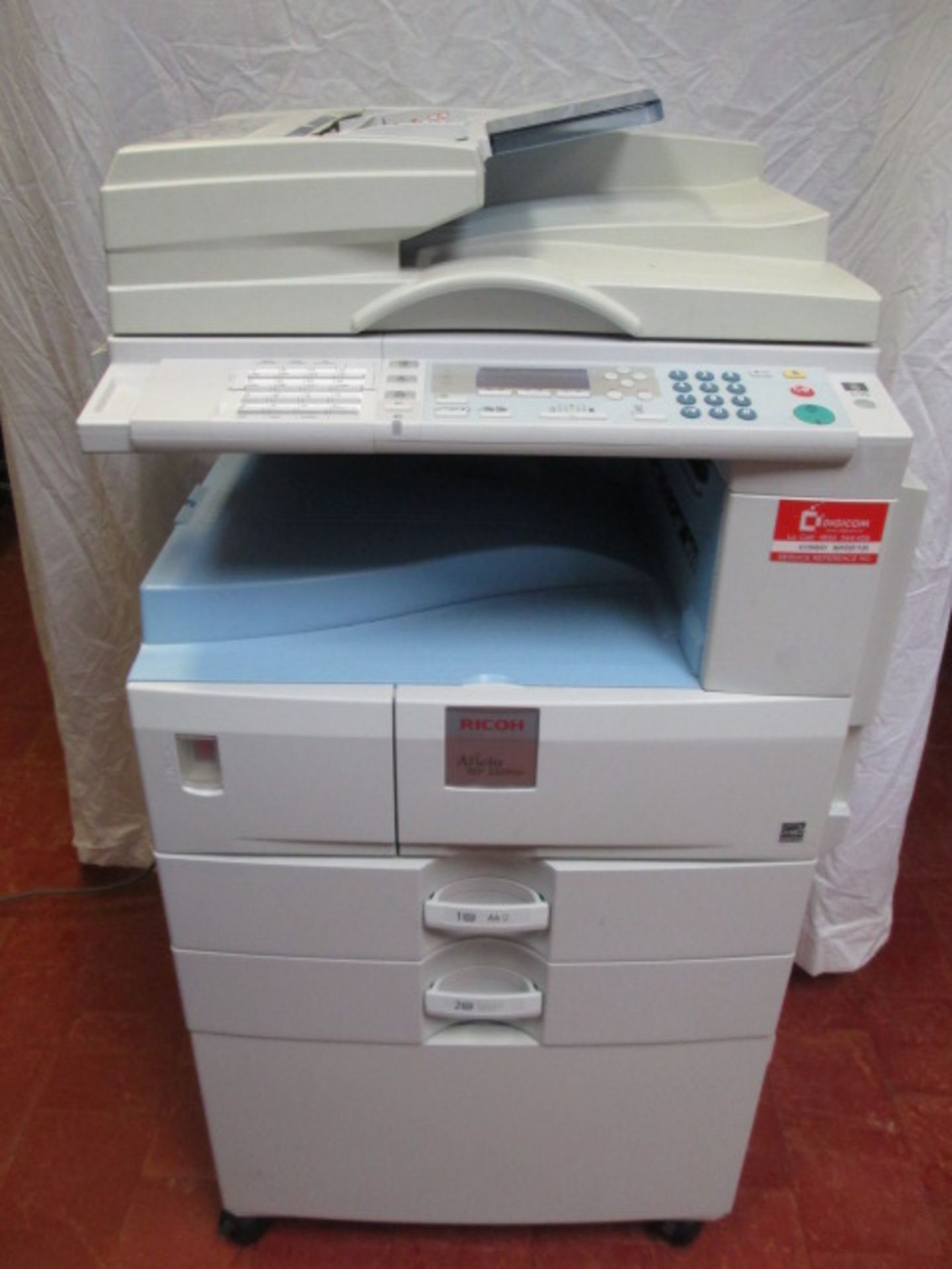 Ricoh Aficio MP-2500SP Mono Photocopier. Copy Count 56055, Serial Number M4472400609. Comes with