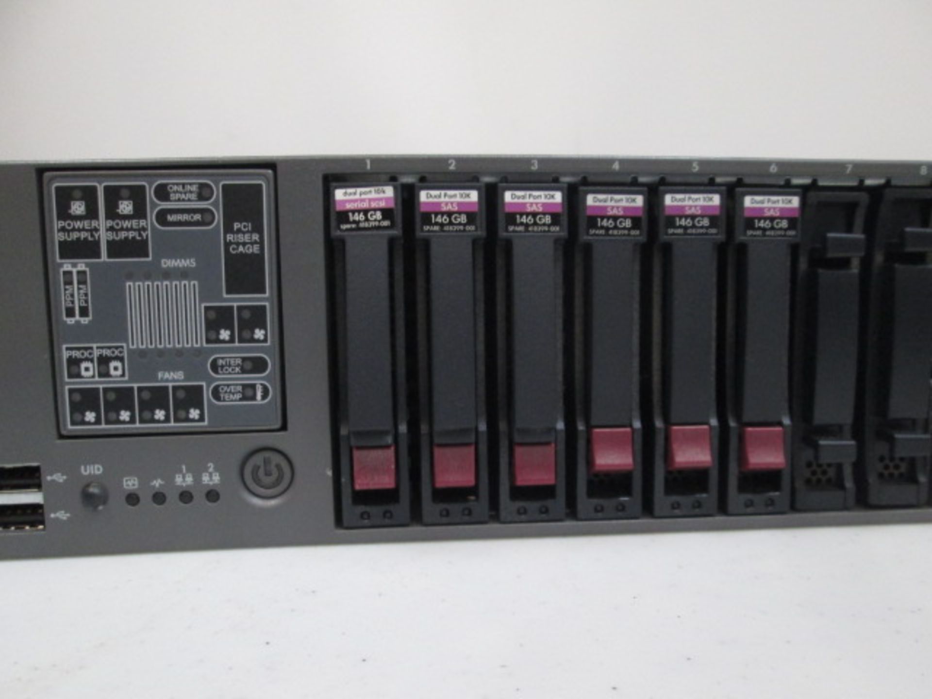 HP Proliant DL380 G5 Rack Mount Server. Intel Xeon CPU E5420 @2.5ghz, 16gb RAM. Hard Drives - Image 2 of 4