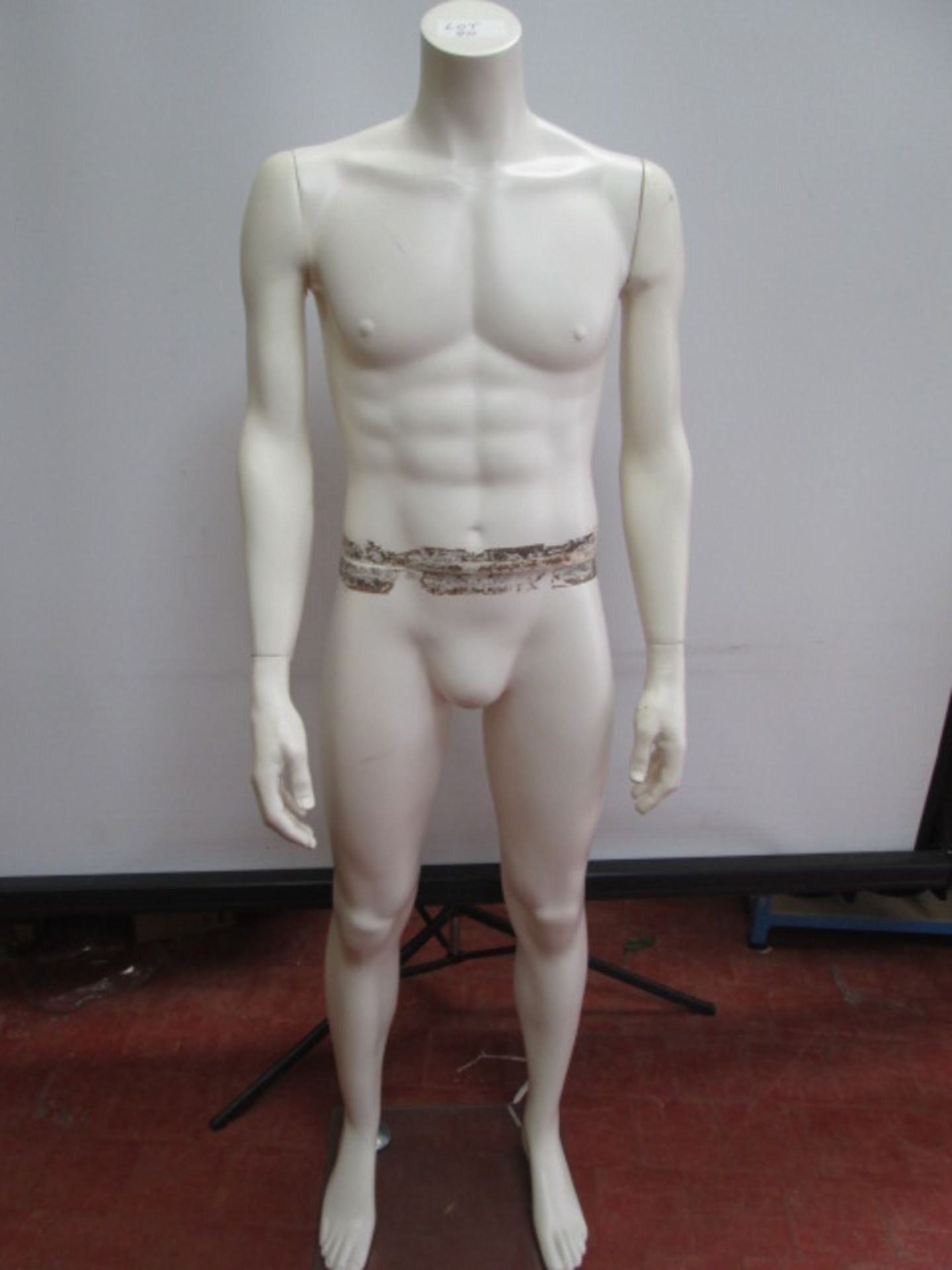Male Mannequin on Glass Base