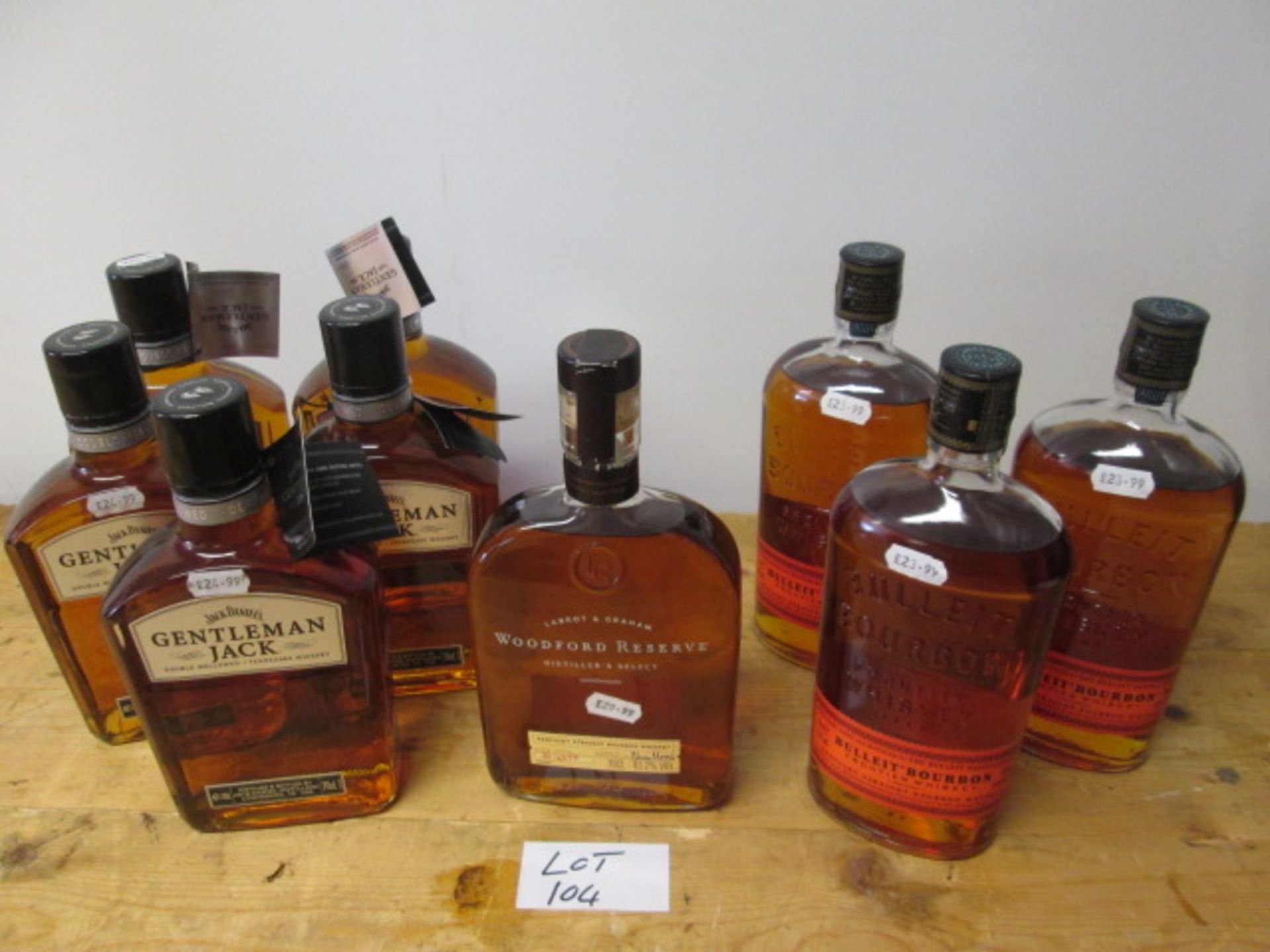 **ALCOHOL LICENSE HOLDER REQUIRED TO BID ON THIS LOT** Lot Containing 9 Bottles of Bourbon Whiskey