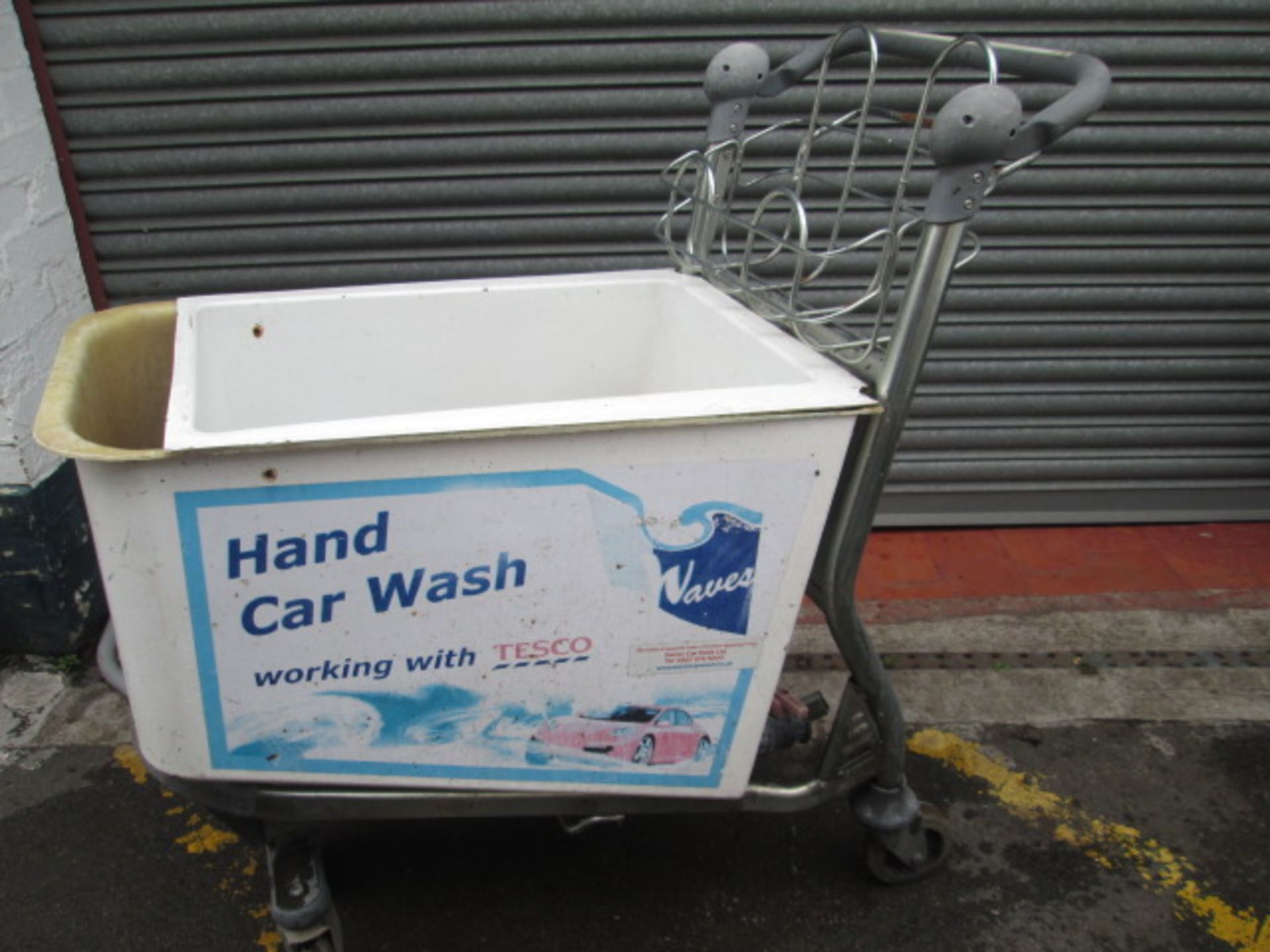 8 x Airport Style Baggage Trolleys with Custom Fitted Hand Car Wash Fibreglass Tanks. - Image 2 of 6