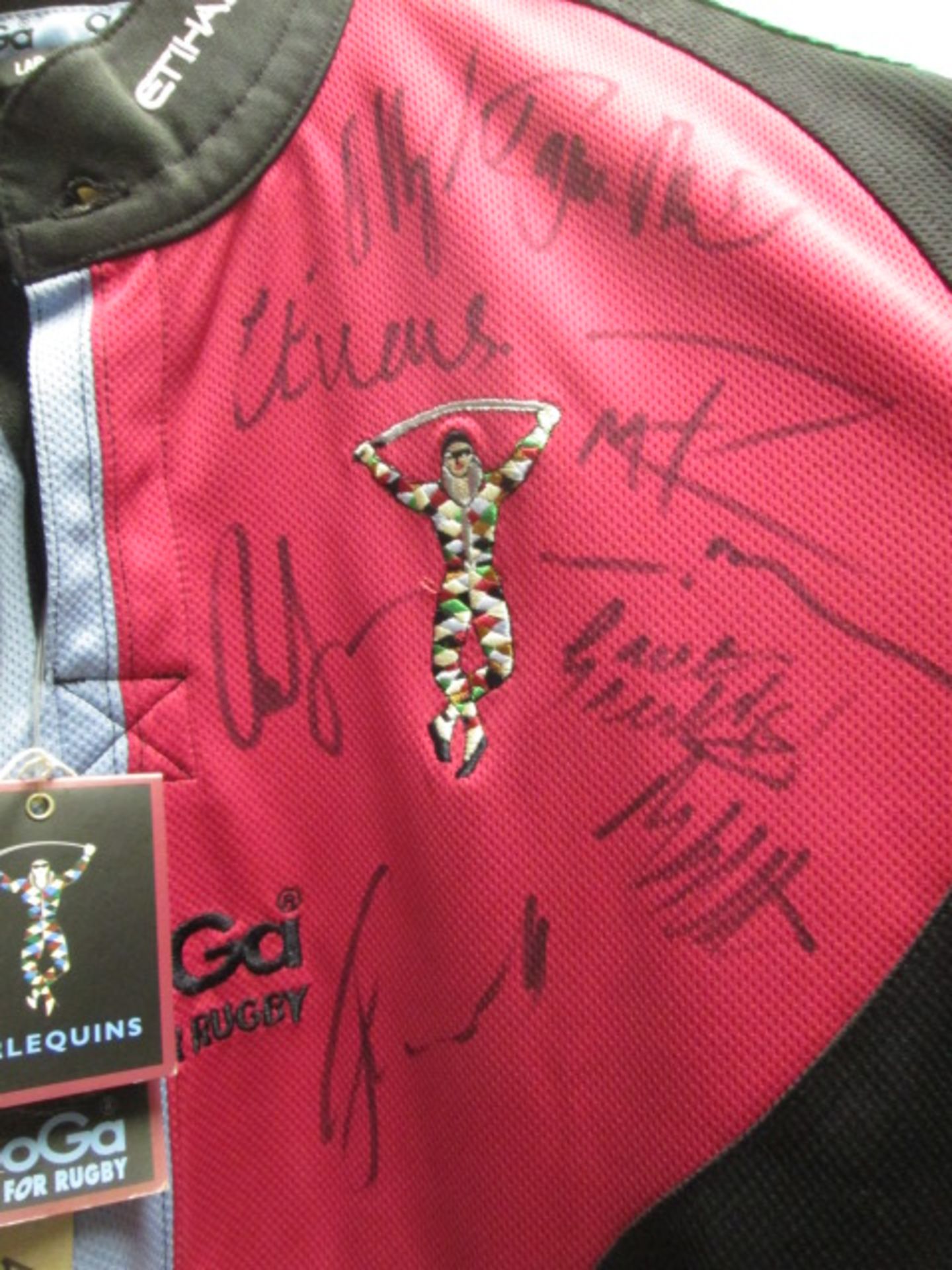 Harlequin's Kooga Rugby Shirt, Signed by the Team. Sponsors Include 'Etihad Airways, eteach.com & - Image 4 of 7