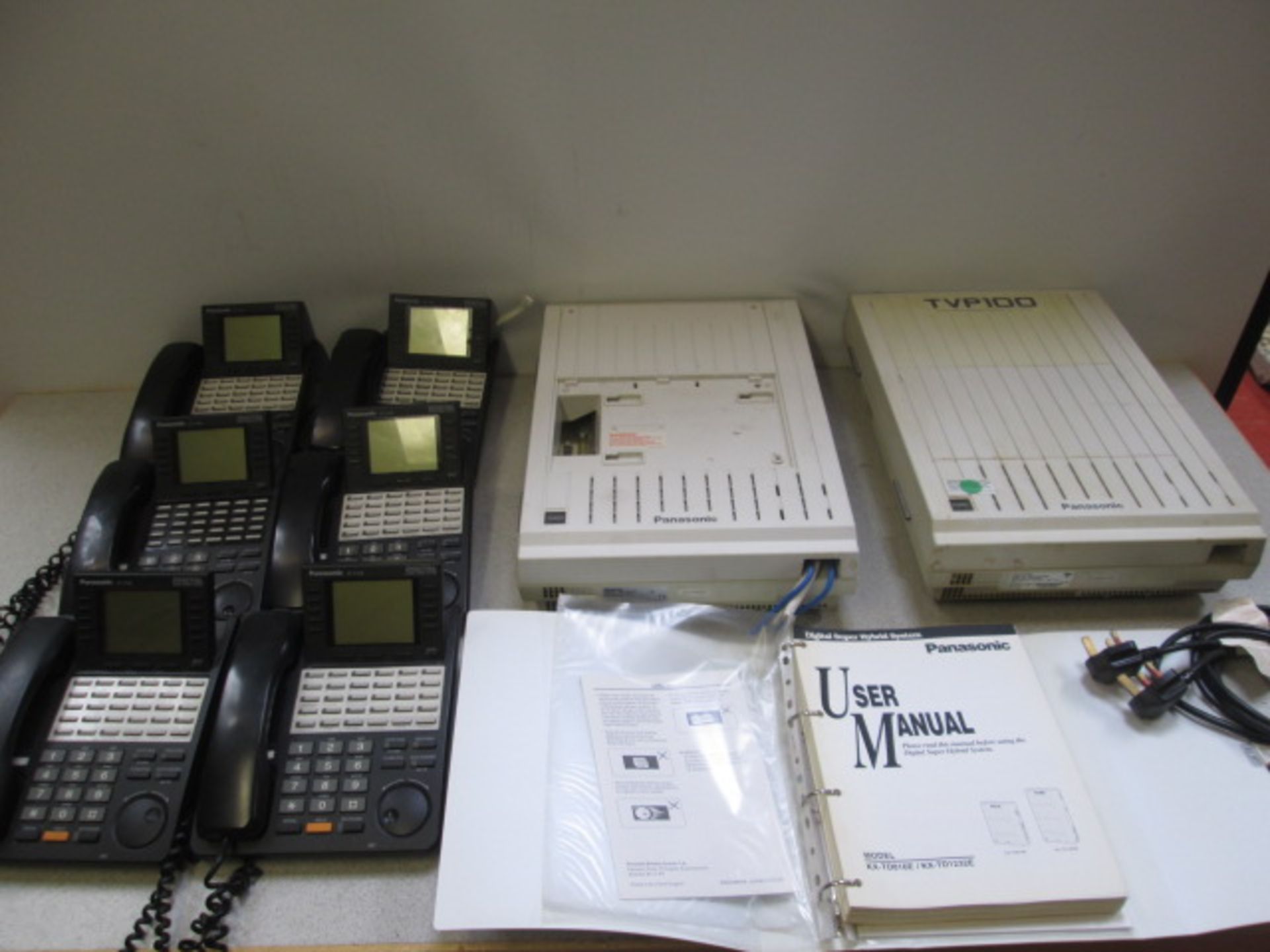 2 x Panasonic Digital Hybrid Phone Systems, Models KX-TEB308 & KX-TD816E with 6 Panasonic Telephone