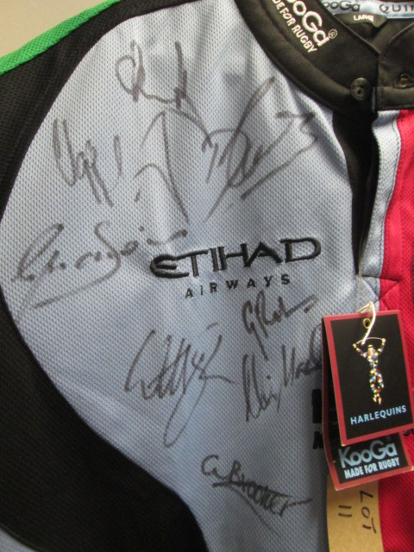 Harlequin's Kooga Rugby Shirt, Signed by the Team. Sponsors Include 'Etihad Airways, eteach.com & - Image 3 of 7